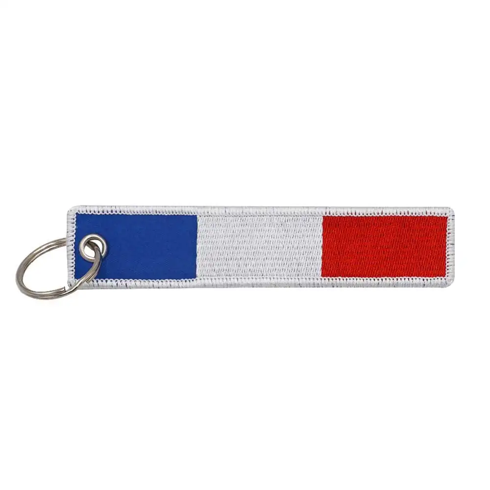 Llavero con bordado de la bandera Frence - imagen 3