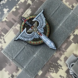 Ángel Oscuro parche táctico moral bordado velcro alas espada militar