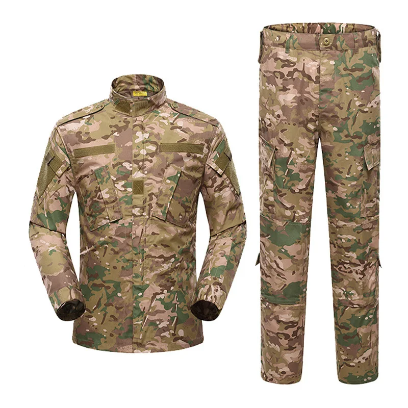 Traje de uniforme de camuflaje de 17 colores, conjunto de ropa de combate Airsoft, ropa de entrenamiento de gran tamaño, trajes de pesca para caza al aire libre 3XL A2F48 - imagen 2