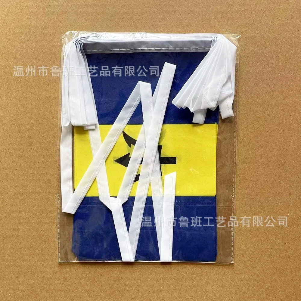 Barbados Bunting flags 14x21cm 20pcs/lot Barbados String flags Pennant Banner Festival fiesta de fiesta para decoración - imagen 3