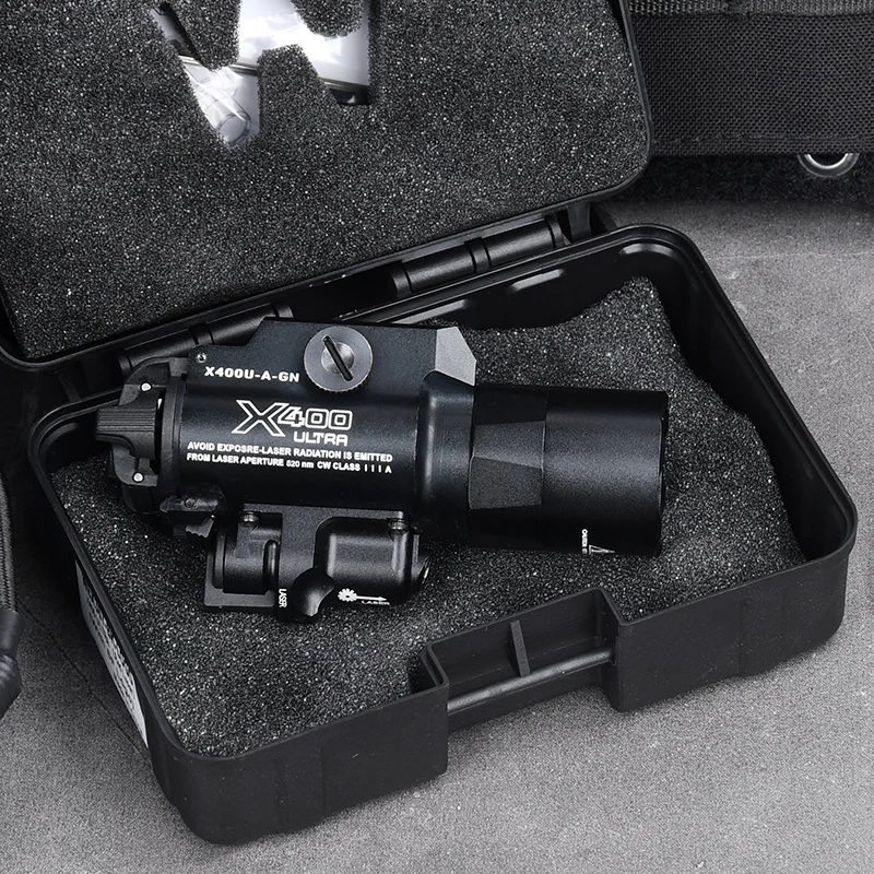 Linterna Ultra táctica WADSN X400U X400 con indicador láser rojo/Verde pistola G17 pistola de luz luz de la caza - imagen 2