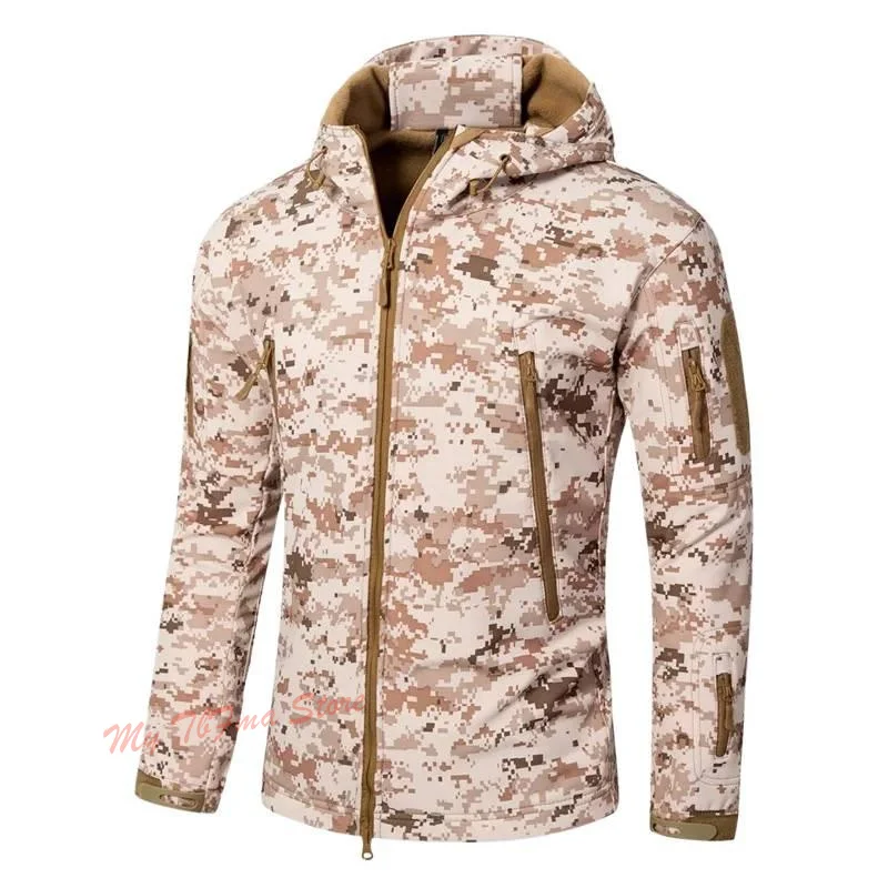 Chaqueta táctica Shark Skin Flecktarn impermeable con capucha - imagen 4