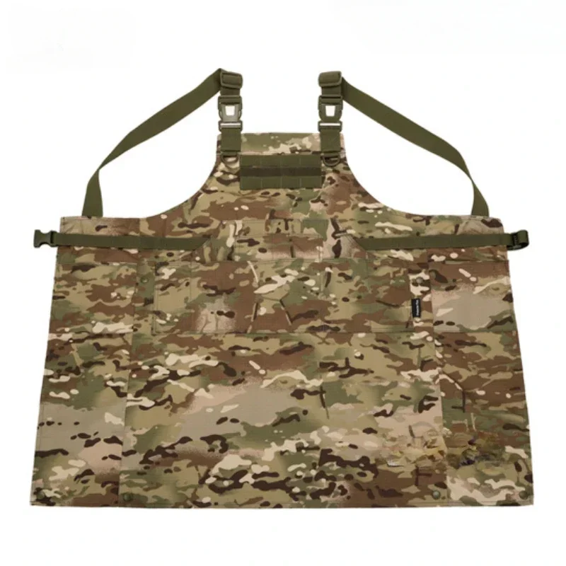 Chaleco de camuflaje táctico delantal hombres mujeres 12 bolsillos delantal de trabajo accesorios de ropa al aire libre Camping Picnic jardín resistente al desgaste