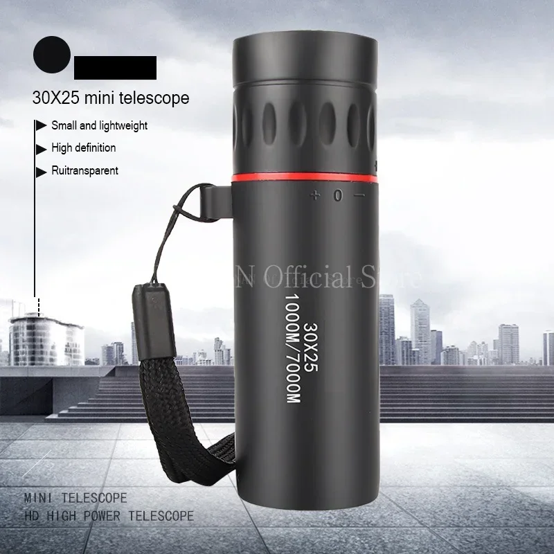 Monocular telescopio de bolsillo con zoom óptico para aire libre - imagen 3