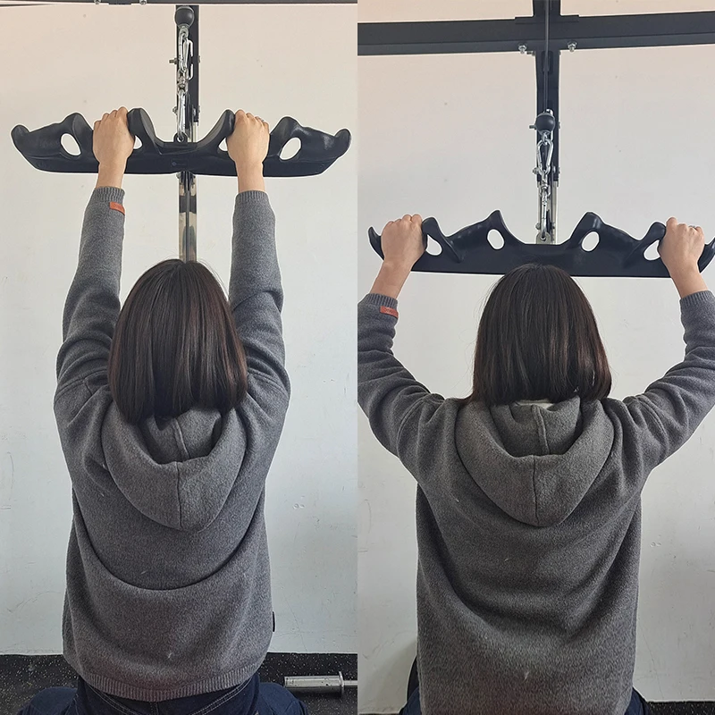 Manijas ergonómicas para gimnasio, manijas extraíbles Lat, manijas de entrenamiento físico para remo con 3 tipos de estante de almacenamiento, accesorio para máquina de cables - imagen 3