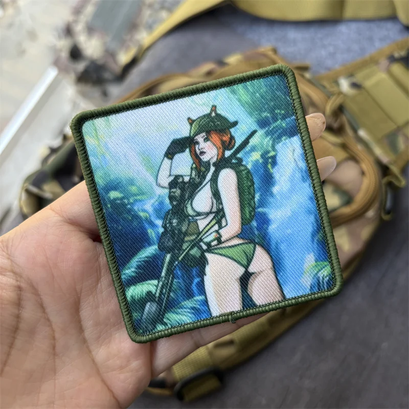 Parche estampado militar táctico para ropa, insignias de moral, parches con gancho, pegatinas para mochila - imagen 2