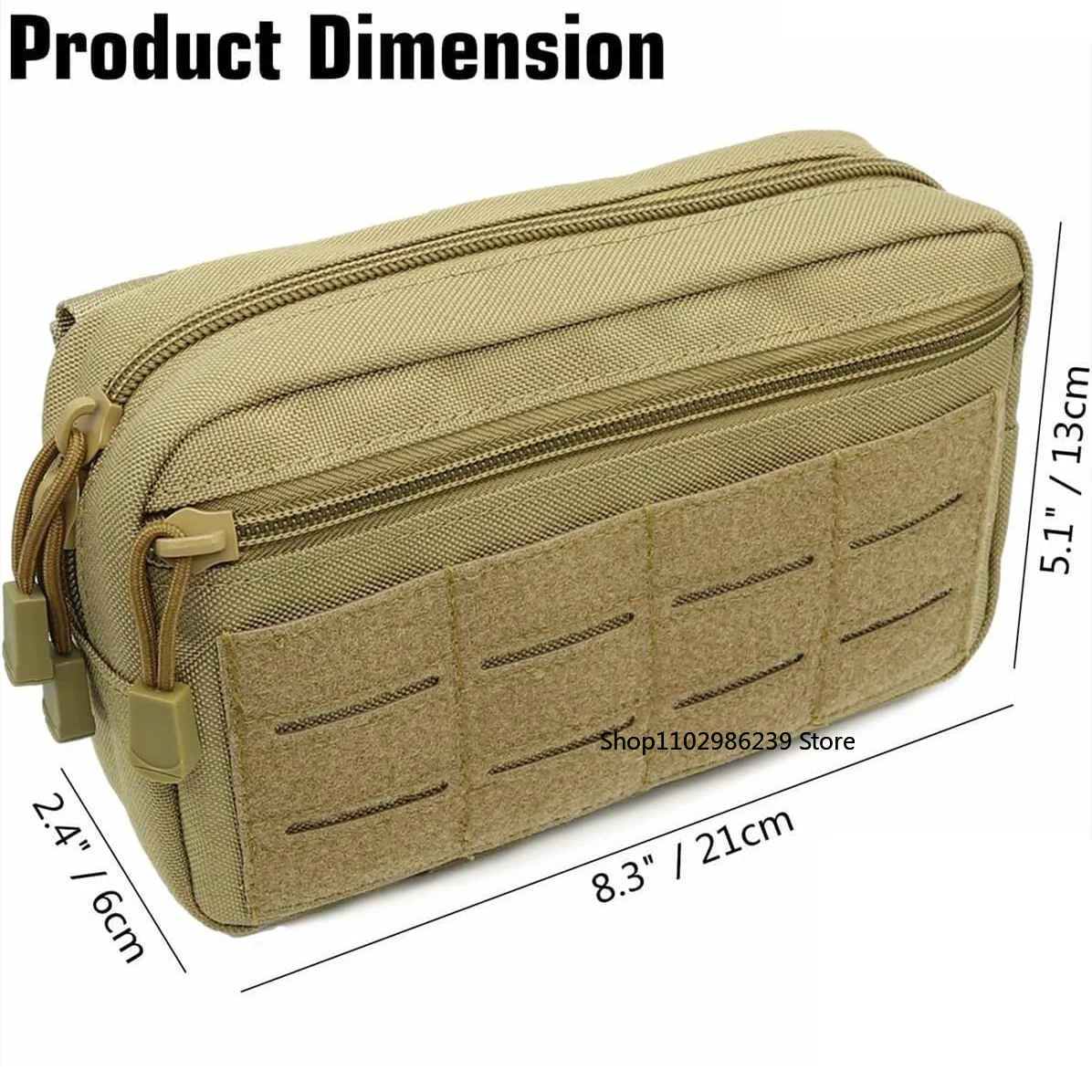 Bolsa táctica MOLLE EDC, bolsa administradora multiusos para caza al aire libre y senderismo, riñonera militar para mochila y cinturón - imagen 2