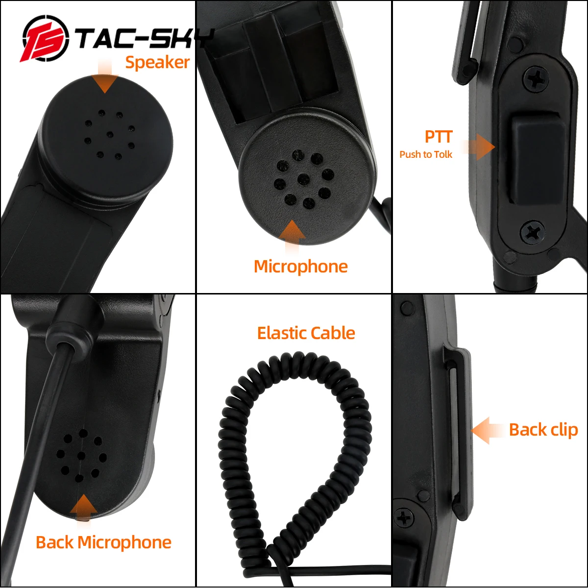 Adaptador táctico TAC-SKY de 6 pines H250 PTT para walkie talkie AN/PRC 148 152, modelo simulado Compatible con auriculares COMTA SORDIN - imagen 4