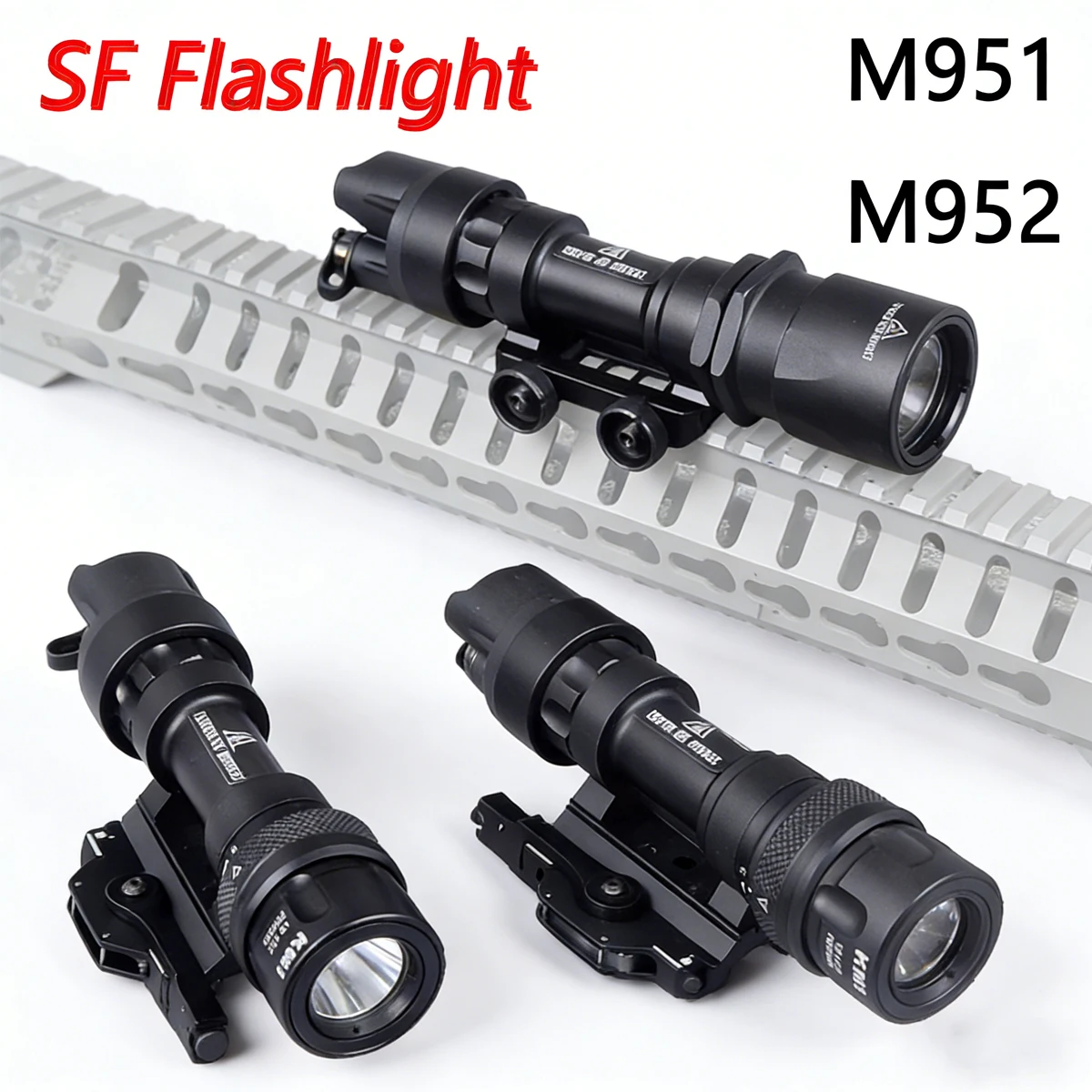 Linterna táctica SF Scout con LED infrarrojo para fusil AR-15 M4 - imagen 2