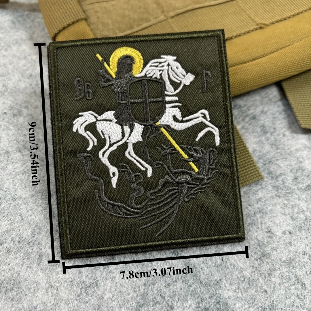 Parches tácticos de Michael Arcángel, parche bordado, espada y alas, gancho y bucle, insignia de moral militar, brazalete, pegatinas para mochila - imagen 2