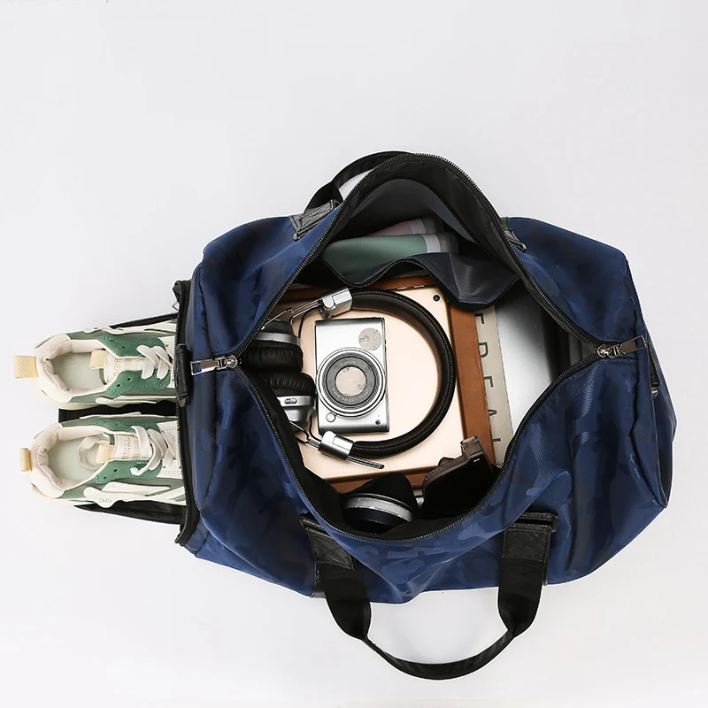 Bolso deportivo de viaje para Fitness, gimnasio, Yoga, zapatos húmedos secos, bolsillo, entrenamiento de acampada, bolso cruzado, viaje de negocios, desplazamientos, universidad - imagen 3