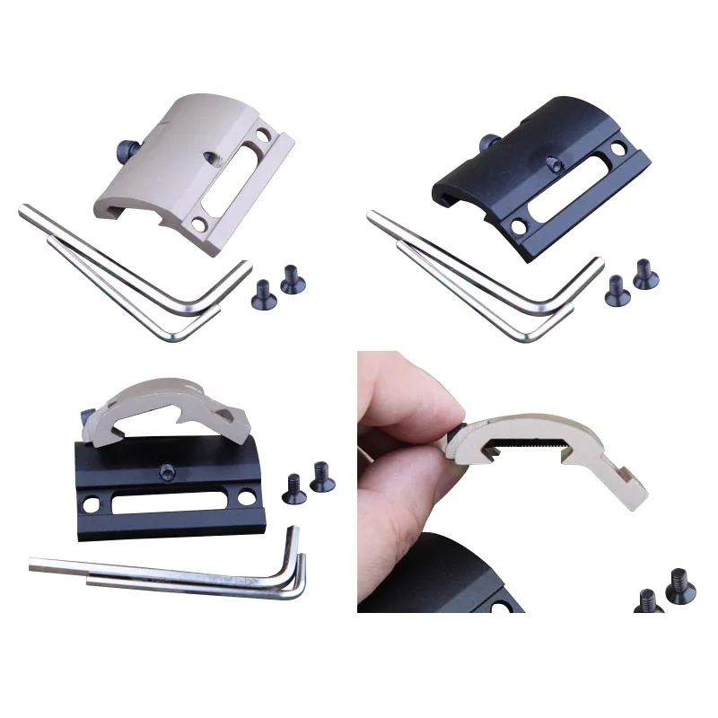 Soporte para linterna táctica Big Dragon con abrazadera plegable M951 y 961, soporte para linterna, caza, senderismo al aire libre, tiro, TAN de aluminio - imagen 3