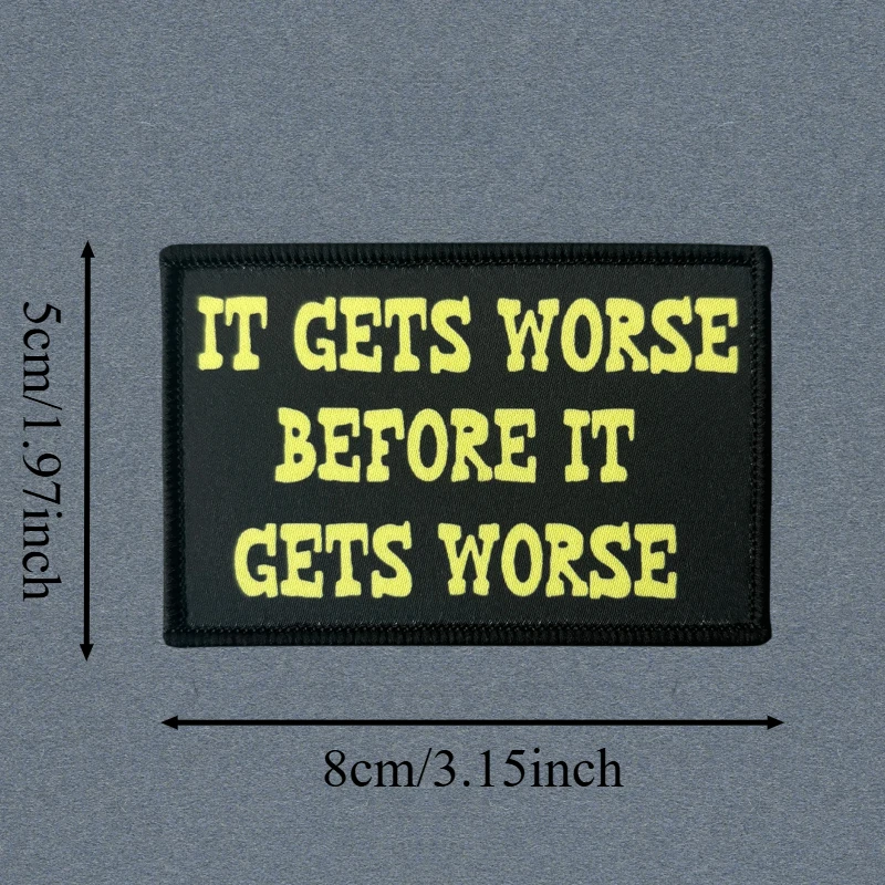 Parche con estampado táctico de gancho y bucle, insignia de moral, pegatinas para mochila, parches para brazalete para ropa - imagen 3