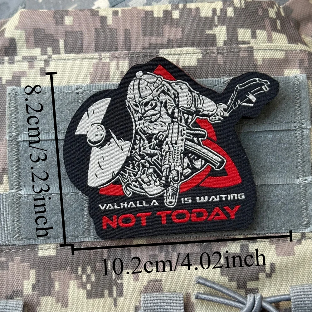 Parche de Ángel de San Jorge, moral táctica, mochila militar personalizada, pegatina "NO TODAY", parches de gancho y bucle impresos para ropa - imagen 5