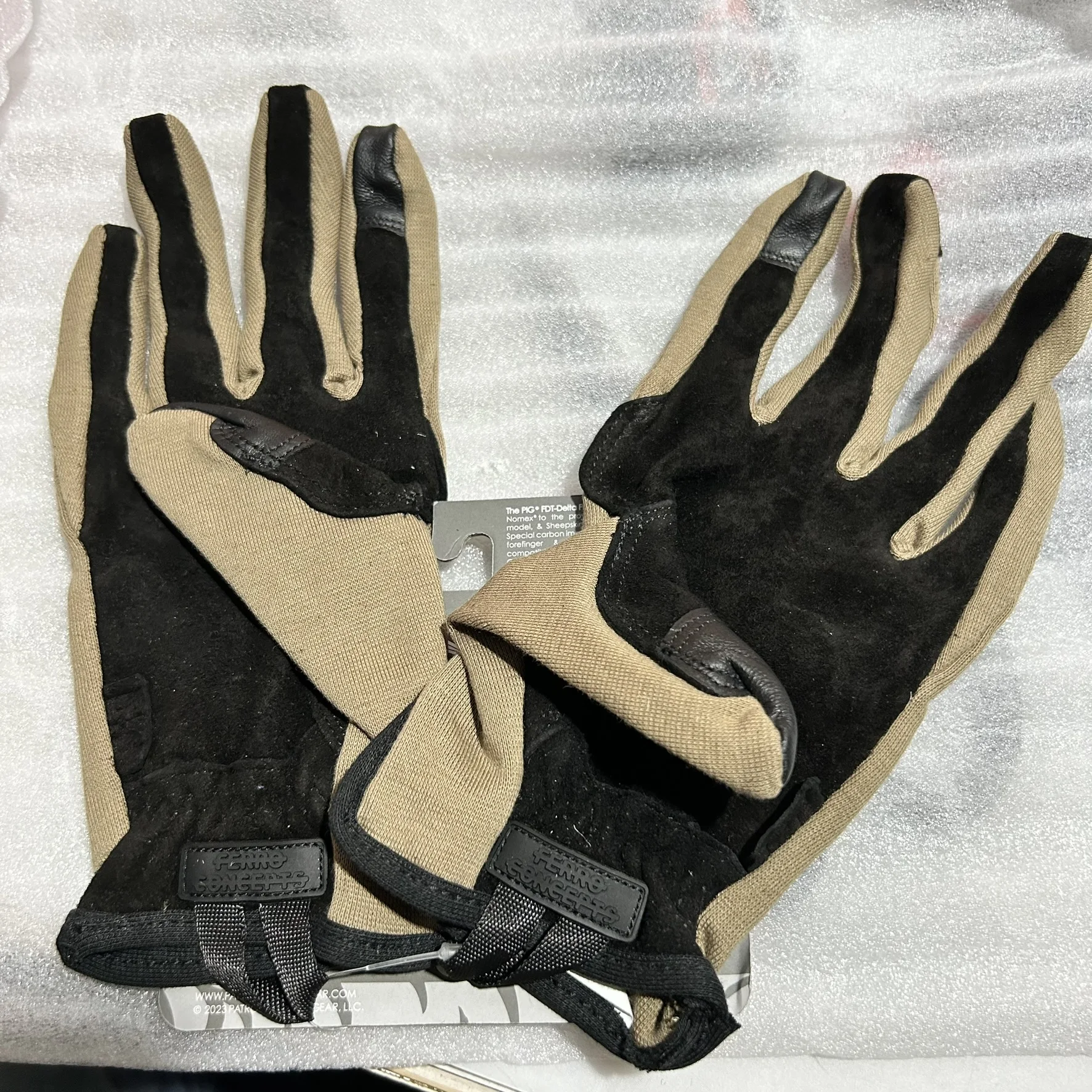 Guantes tácticos resistentes a llamas: palma de piel de cabra y pantalla táctil compatibles - imagen 2