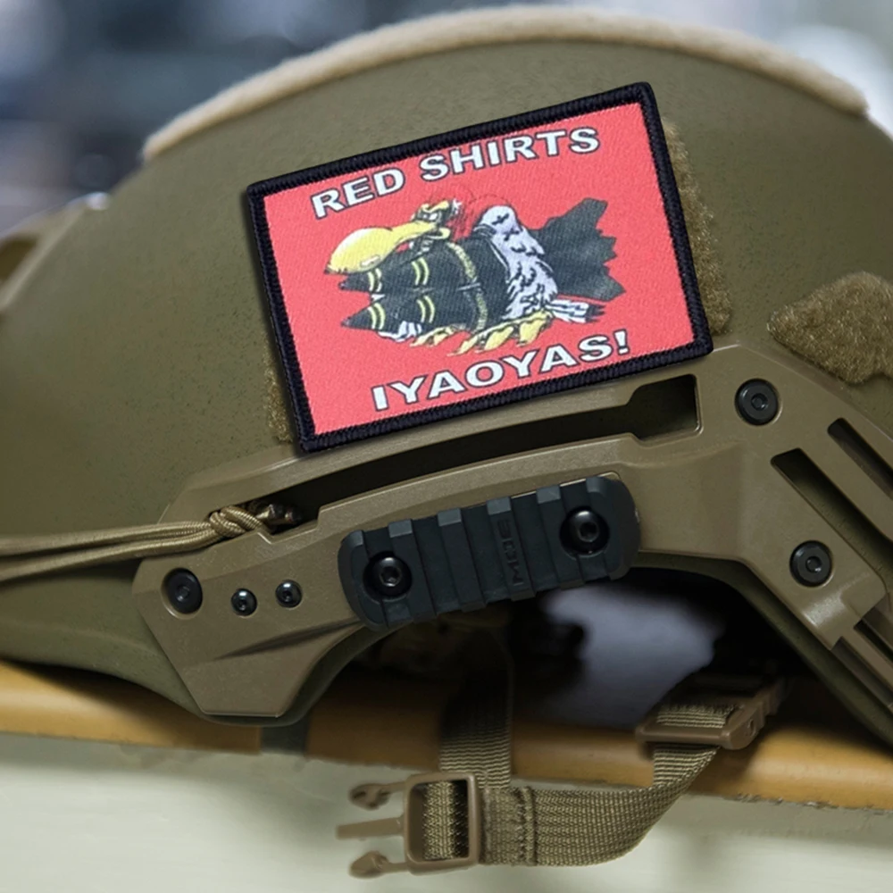 Camisas rojas azul marino Ordnance IYAOYAS parches tácticos parche de gancho y bucle insignia de moral militar apliques de combate pegatinas para mochila