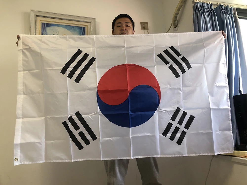 BANDERA SKY bandera de Corea del Sur 90X150cm telas de poliéster de alta calidad banderas colgantes bandera coreana de Corea del Sur para decoración