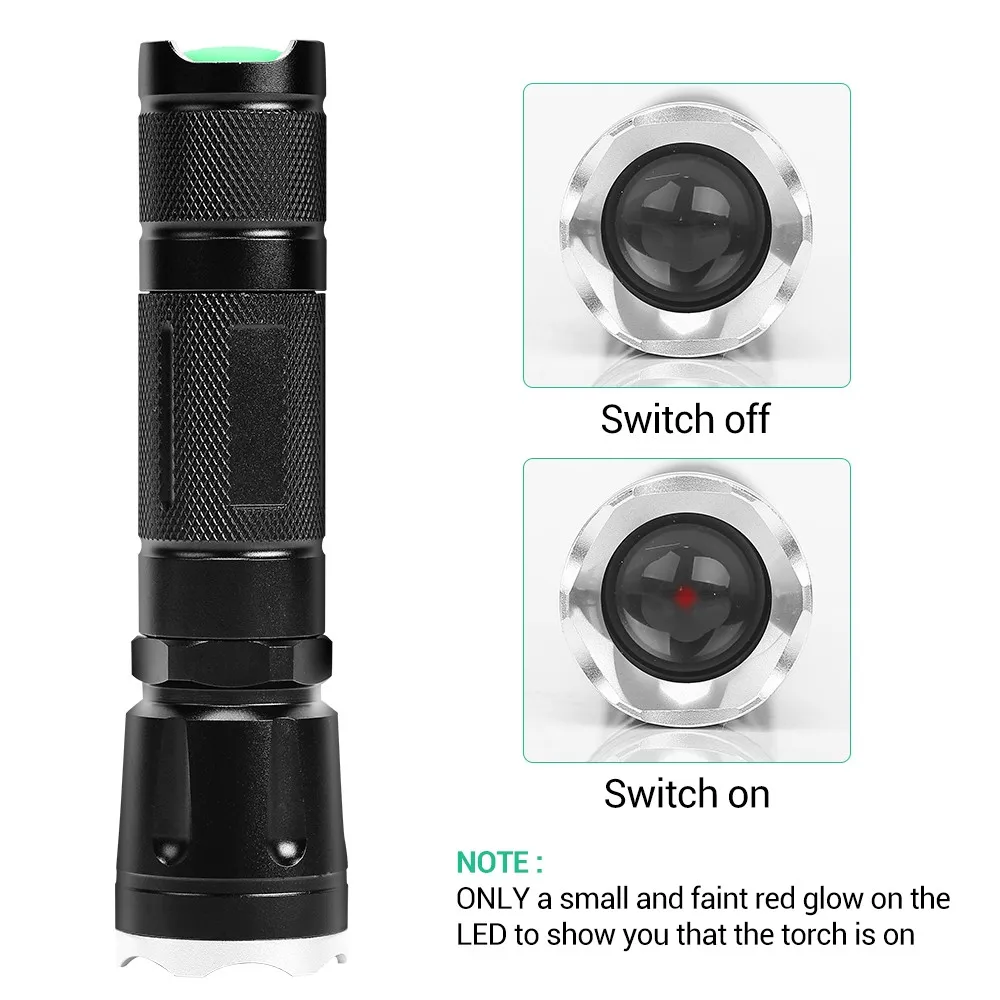 Linterna táctica IR de 850nm/940nm con zoom, iluminación infrarroja de visión nocturna, linterna infrarroja para caza - imagen 3