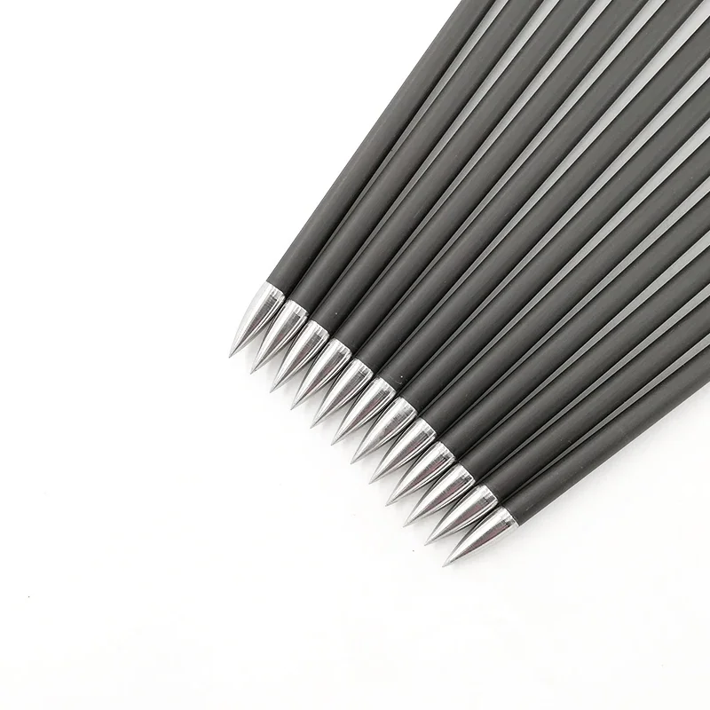 Flechas de carbono para tiro con arco, 12 piezas V1 Spine 350-1000, Pin de 30,5 pulgadas, puntos de Nock, arco recurvo - imagen 4