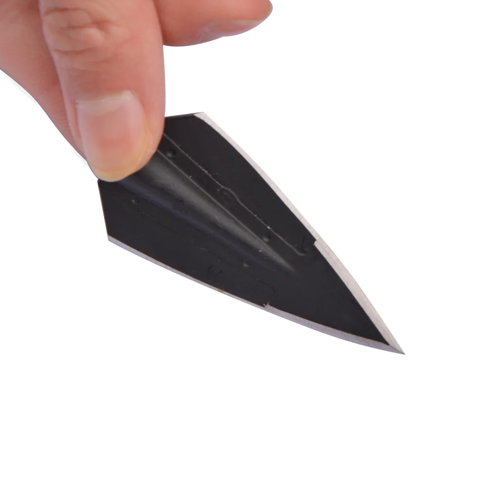 Punta ancha de tiro con arco, punta de flecha de caza de acero de aleación de 115 granos para flecha OD 8mm, puntas de tiro al aire libre, puntas de flecha de objetivo, 12 Uds.