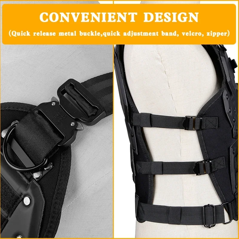 Chaleco táctico airsoft – Protección CS para combate y paintball - imagen 4