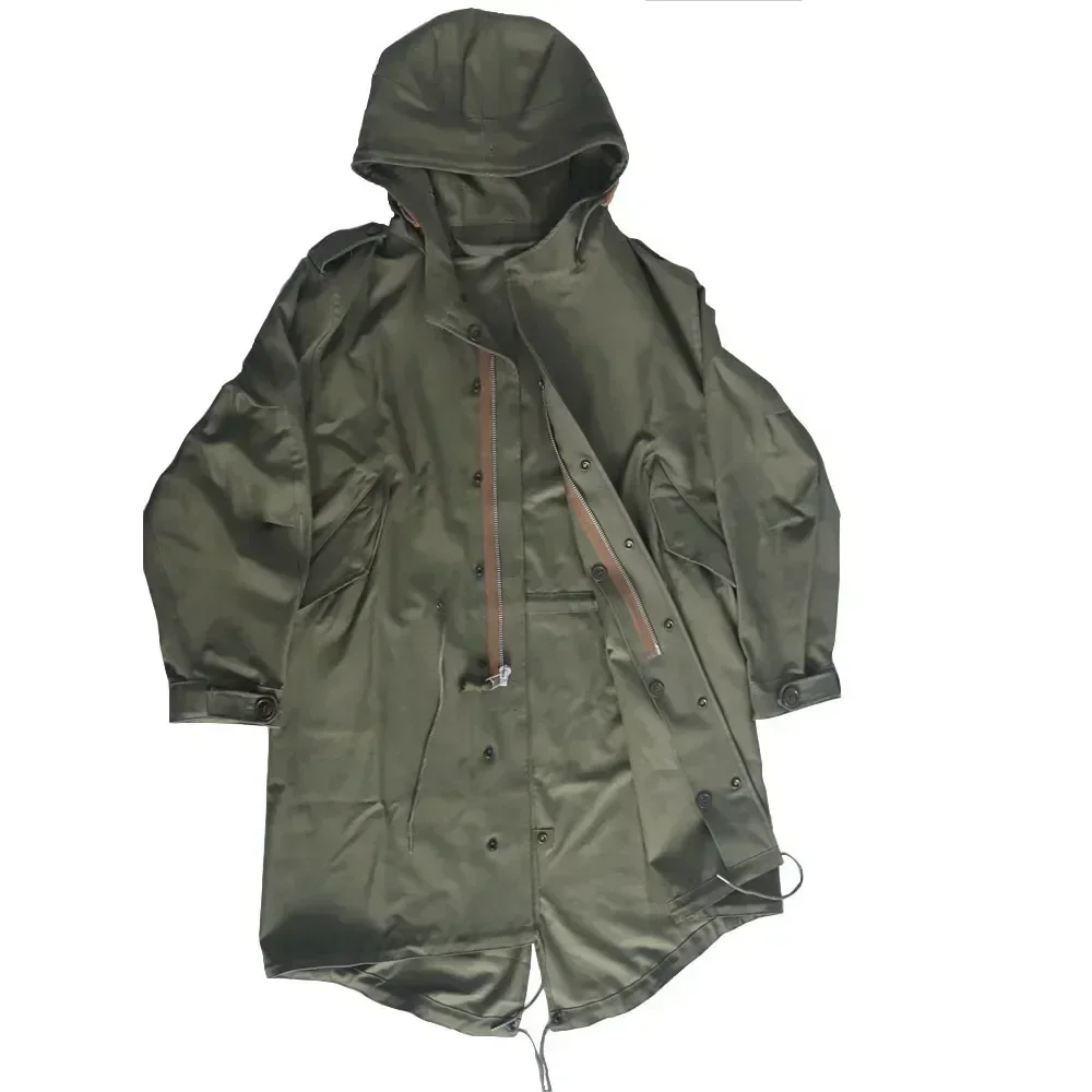 M51 WW2 chaqueta de soldado estadounidense entrenamiento informal deporte M51 abrigo de viento de cola de pez chaqueta cortavientos verde para hombre