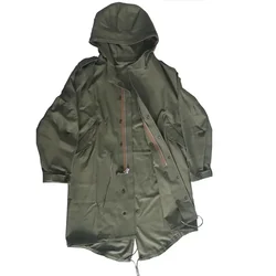 M51 WW2 chaqueta soldado EE. UU. cola de pez cortavientos verde hombre
