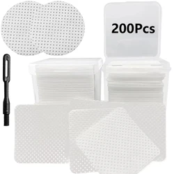 200 Uds. Parches de limpieza de pistola desechables sin pelusa paño de limpieza de pistola con adaptadores de punta ranurada para herramienta de limpieza de Rifle de pistola
