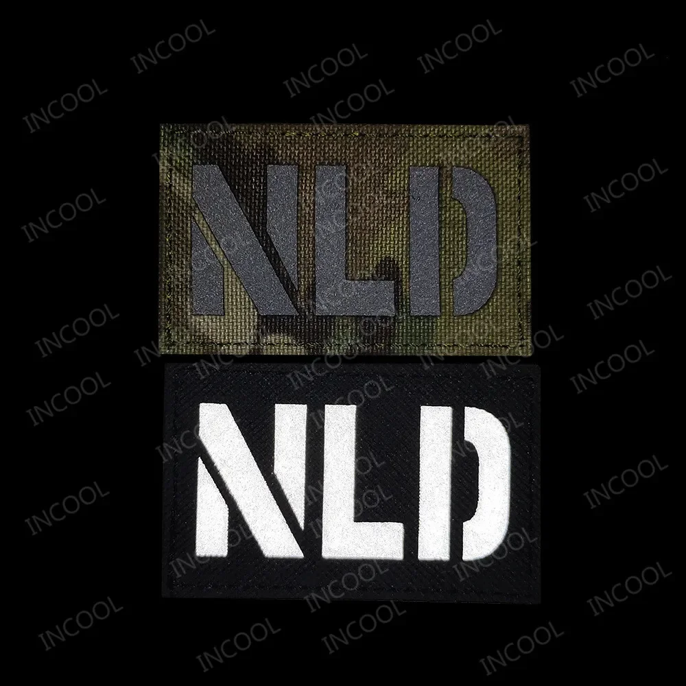 Parche reflectante IR con bandera de Países Bajos, parches de bandera bordados NLD, insignias decorativas de goma de PVC que brillan en la oscuridad - imagen 5