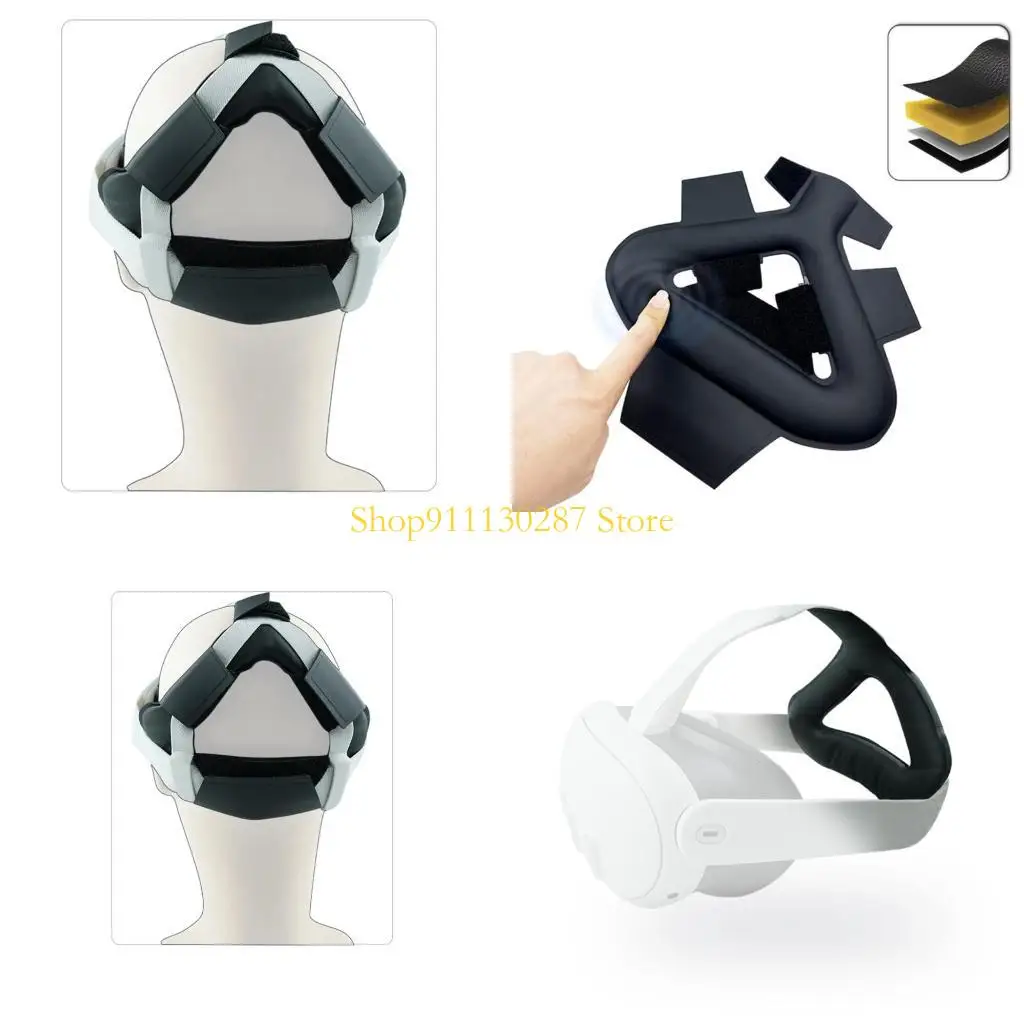 J1HC Actualización cojín cabezal para Quest 3 Correa Correa los auriculares