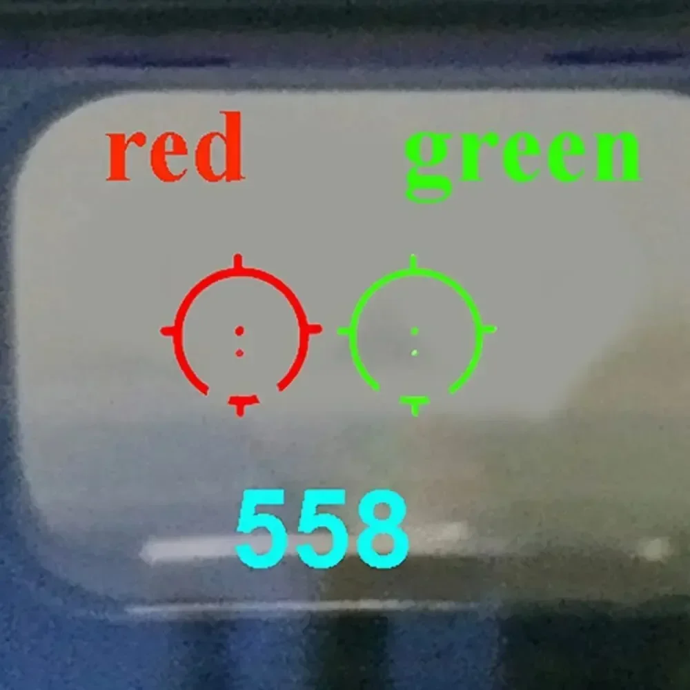 Mira óptica táctica holográfica 3X con montaje abatible 553 558, punto rojo y verde, Riel de 20mm, para caza, armas de fuego, Airsoft - imagen 5