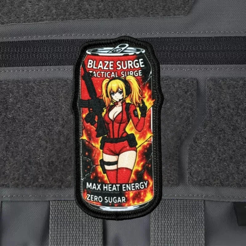 Parche táctico anime chica bebidas – gancho y bucle para MOLLE - imagen 5