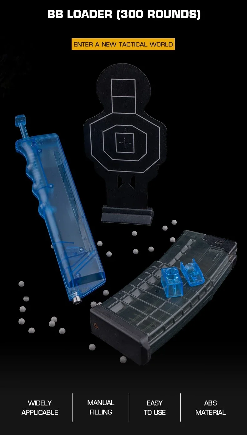 Cargador BB rápido táctico, bolsa para revistas de 300 cartuchos, cargador de velocidad, portabalas de tiro para juego CS, accesorio de caza al aire libre - imagen 5