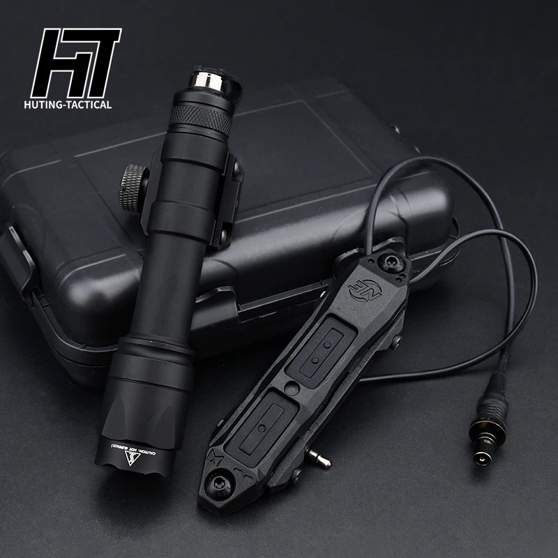 Linterna táctica M300 Surefir M600 M300A M600C, luz de explorador de armas con interruptor de presión de control Dual, apto para caza, carril de 20mm - imagen 3