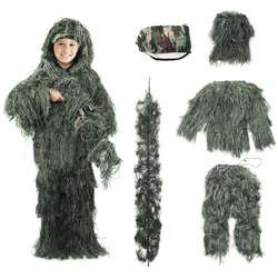 Traje ghillie infantil - camuflaje bosque 3D para Airsoft y Paintball