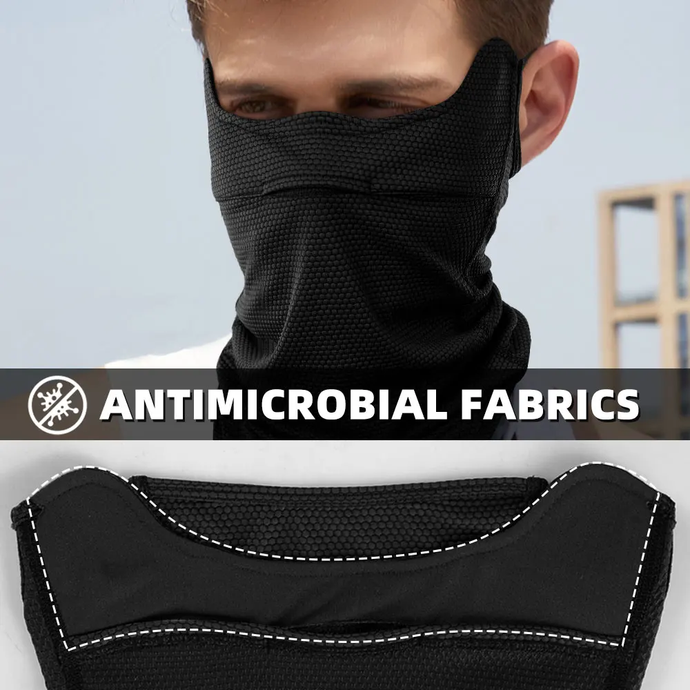 Mascarilla de media cara a prueba de viento para motocicleta, bufanda transpirable, absorbente, de secado rápido, para carreras de carretera - imagen 5