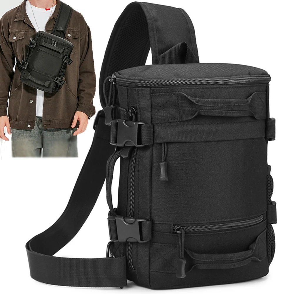 Bolsa de pecho táctica de 20L, bolso de hombro tipo bandolera, mochila EDC, bolsa de transporte, paquete de pecho impermeable para caza y escalada al aire libre - imagen 2