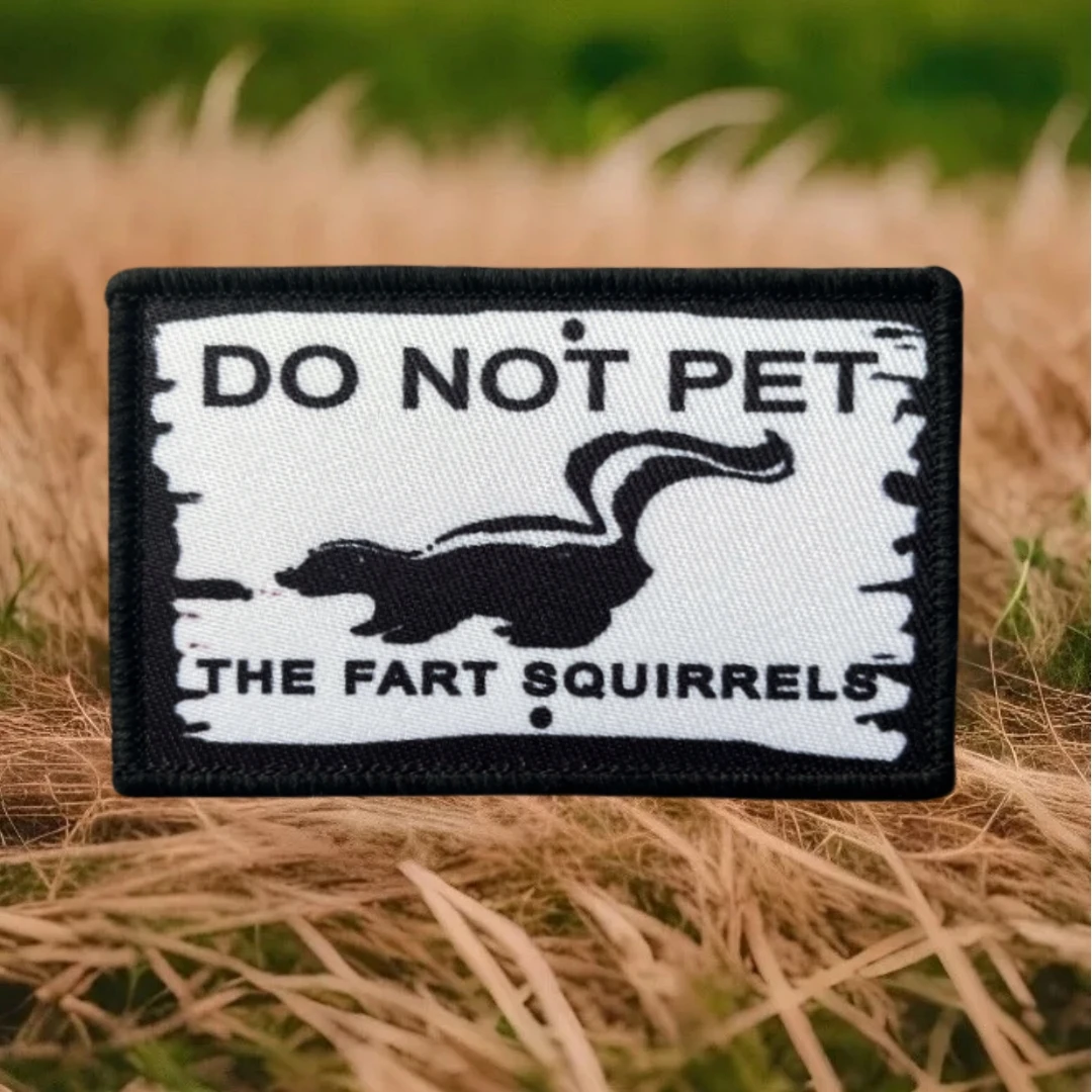 Parche táctico de moral de ardilla secreta, no mascota, los ESQUIRRELS FART, parches de gancho y bucle impresos, pegatina para mochila del ejército militar - imagen 5