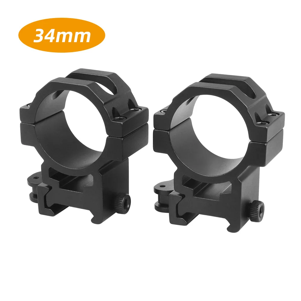 Soporte láser para linterna, montaje de alcance de liberación rápida de 34mm, riel de 20mm, mira telescópica óptica, adaptador de anillos de alcance QD - imagen 3