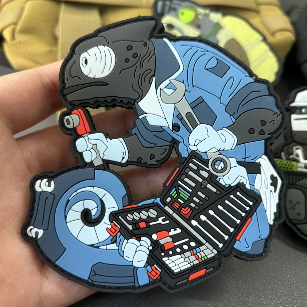 Parche táctico de PVC de la Legión del camaleón, parches de gancho de guerra modernos de Call of Duty, insignia de moral de escuadrón militar, pegatinas para mochila - imagen 4