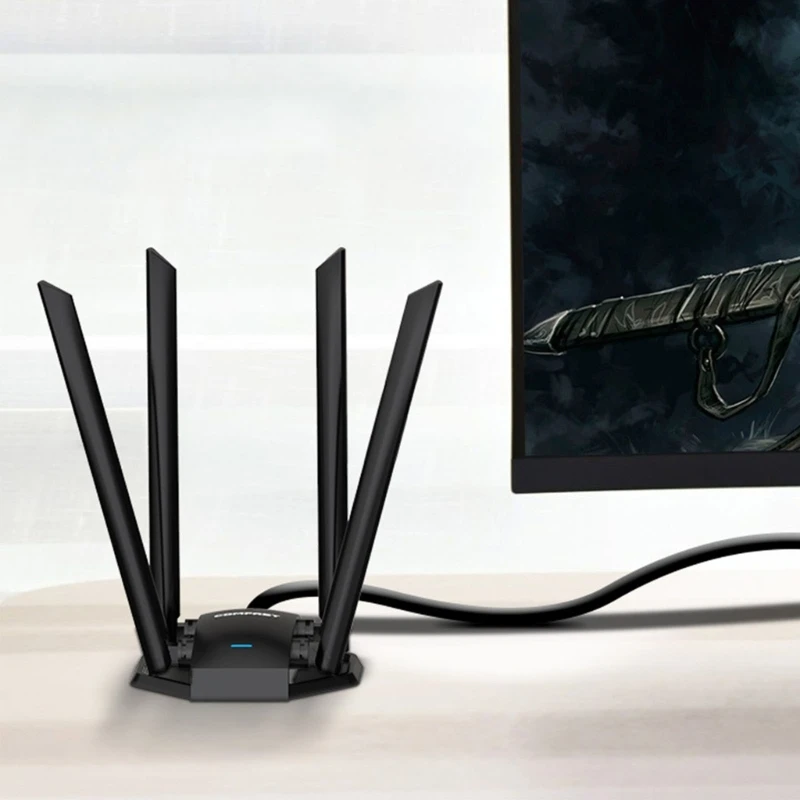 Adaptador WiFi inalámbrico de 1300M, CF-WU785AC antenas de doble banda 4x6dBi, tarjeta inalámbrica USB3.0, receptor - imagen 5