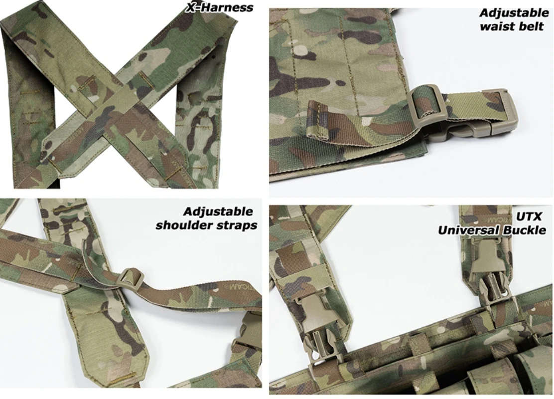 YAKEDA-Mini aparejo de pecho táctico con hebillas UTX, Mini aparejo de Micro pecho Modular Molle - imagen 5