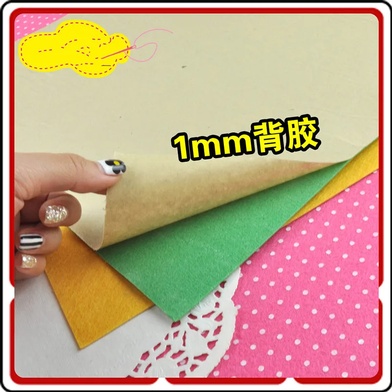 Flores de fieltro no tejidas hechas a mano autoadhesivas, manualidades de tela DIY, muñecas de juguete coloridas, Material de costura, punzón de aguja, decoración del hogar, 1mm - imagen 5