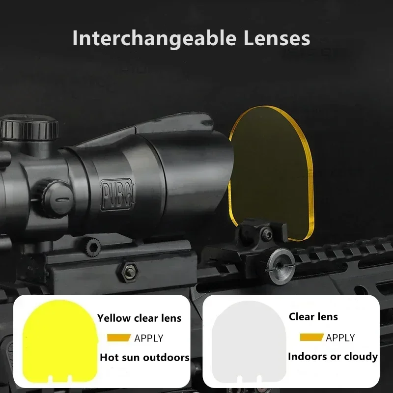 Protector de visión para Airsoft, Protector de lente plegable de alto impacto montado en riel, Protector de pantalla para mira réflex de punto Airsoft - imagen 5