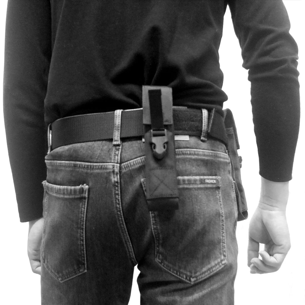 Funda táctica Molle para linterna, cinturón de servicio, estuche de transporte, mochila militar, herramientas de fijación, bolsa de linterna LED - imagen 5