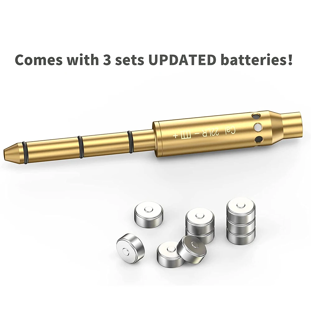 Puntador láser táctico con puntero láser de punto rojo, cartucho colimador para pistolas. 22LR/.223 Rem/9mm/7,62mm/.308Win - imagen 4