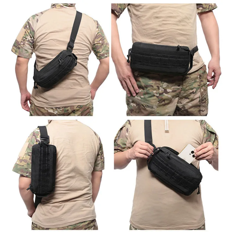 Bolsa para teléfono móvil de ocio diario, riñonera táctica para hombre, bolsas de pecho deportivas para correr, bolsa de mensajero para escalada al aire libre, organizador de ciclismo - imagen 3