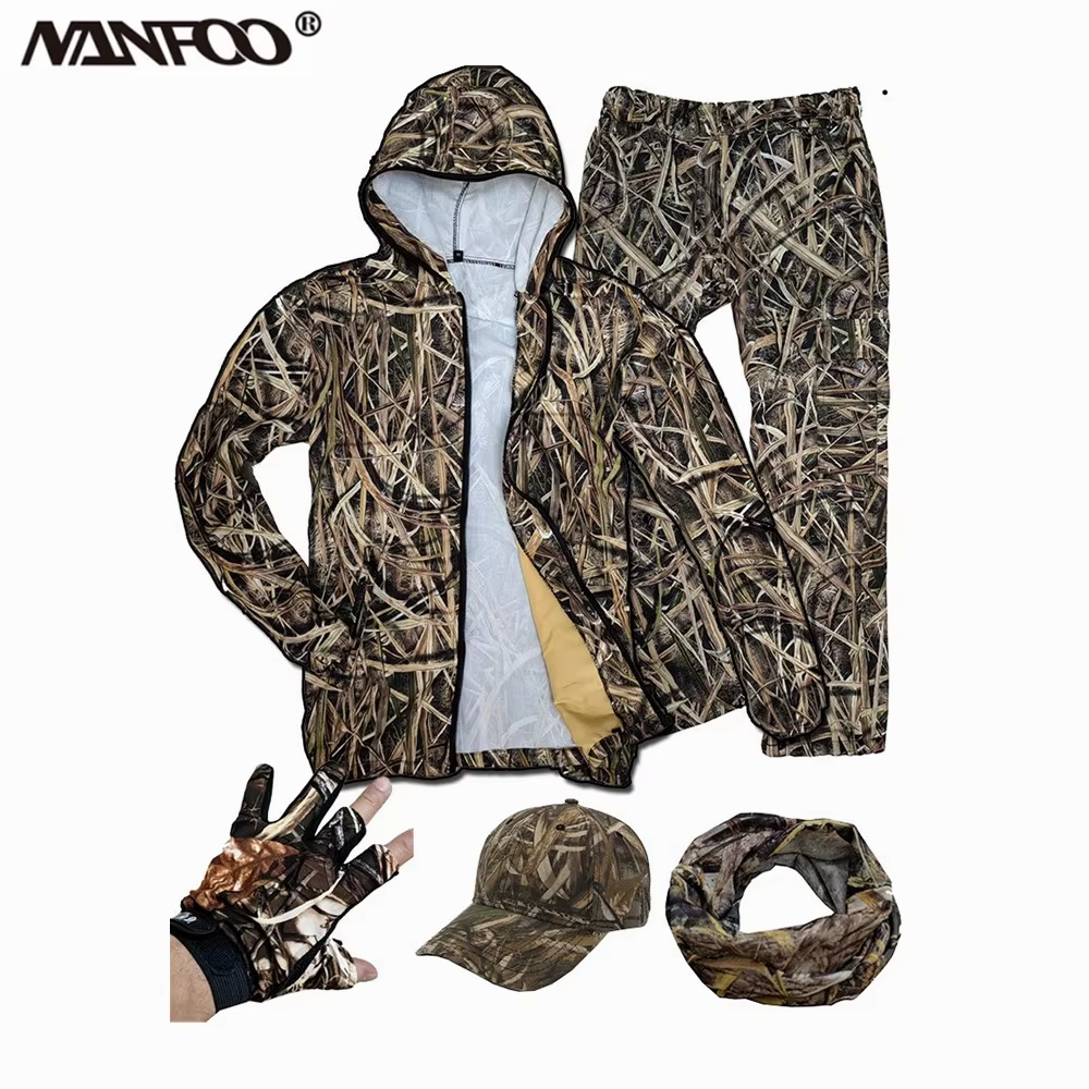 Sudadera capucha antimosquitos caza algodón camuflaje biónico transpirable - imagen 4