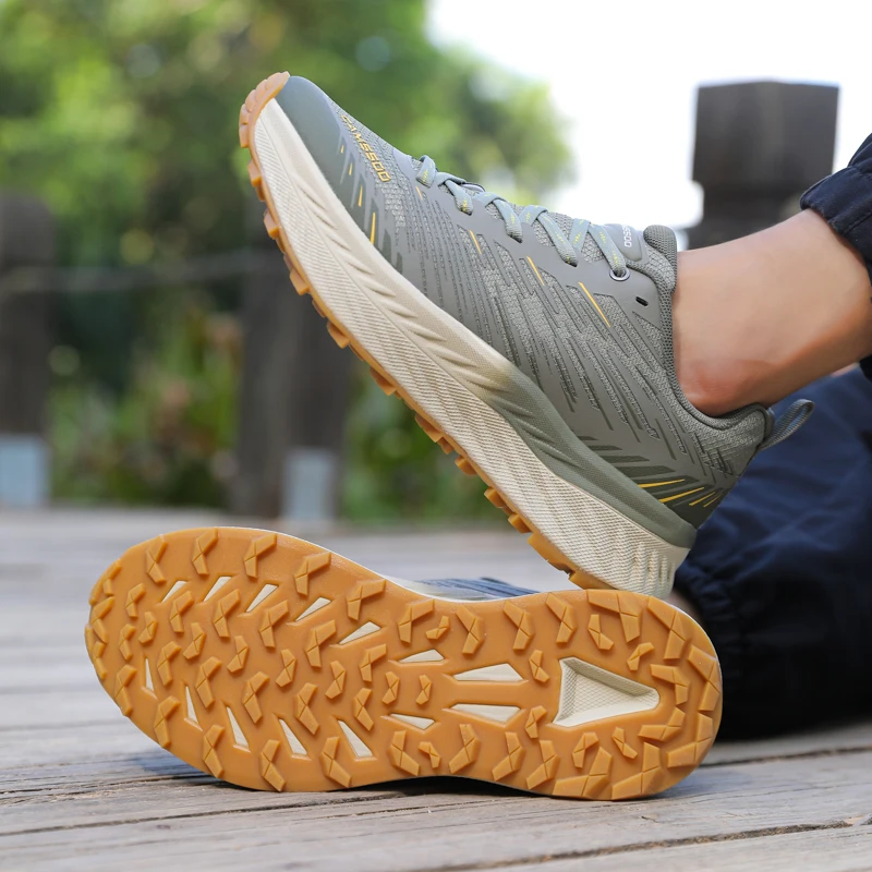 CAMSSOO zapatos de malla transpirables para senderismo al aire libre, zapatos para correr para hombre, zapatillas todoterreno para mujer, zapatos informales para caminar en montaña - imagen 2