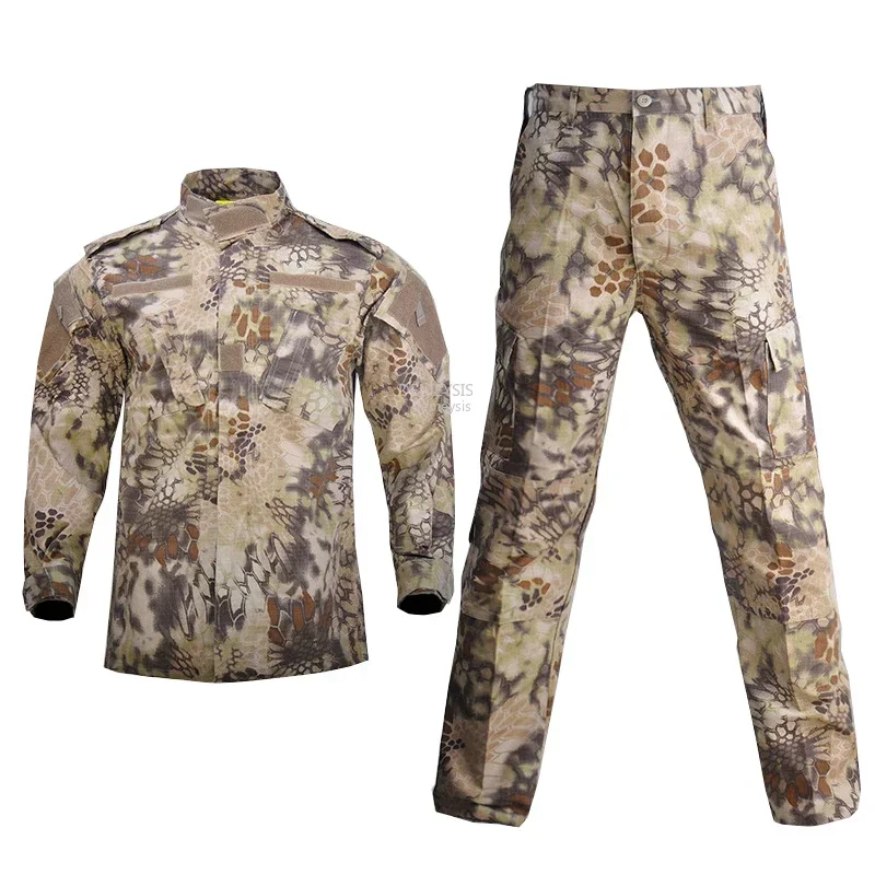 Uniforme táctico al aire libre camuflaje del bosque combate Airsoft chaqueta + pantalones ropa de Paintball - imagen 5